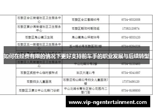 如何在经费有限的情况下更好支持前车手的职业发展与后续转型